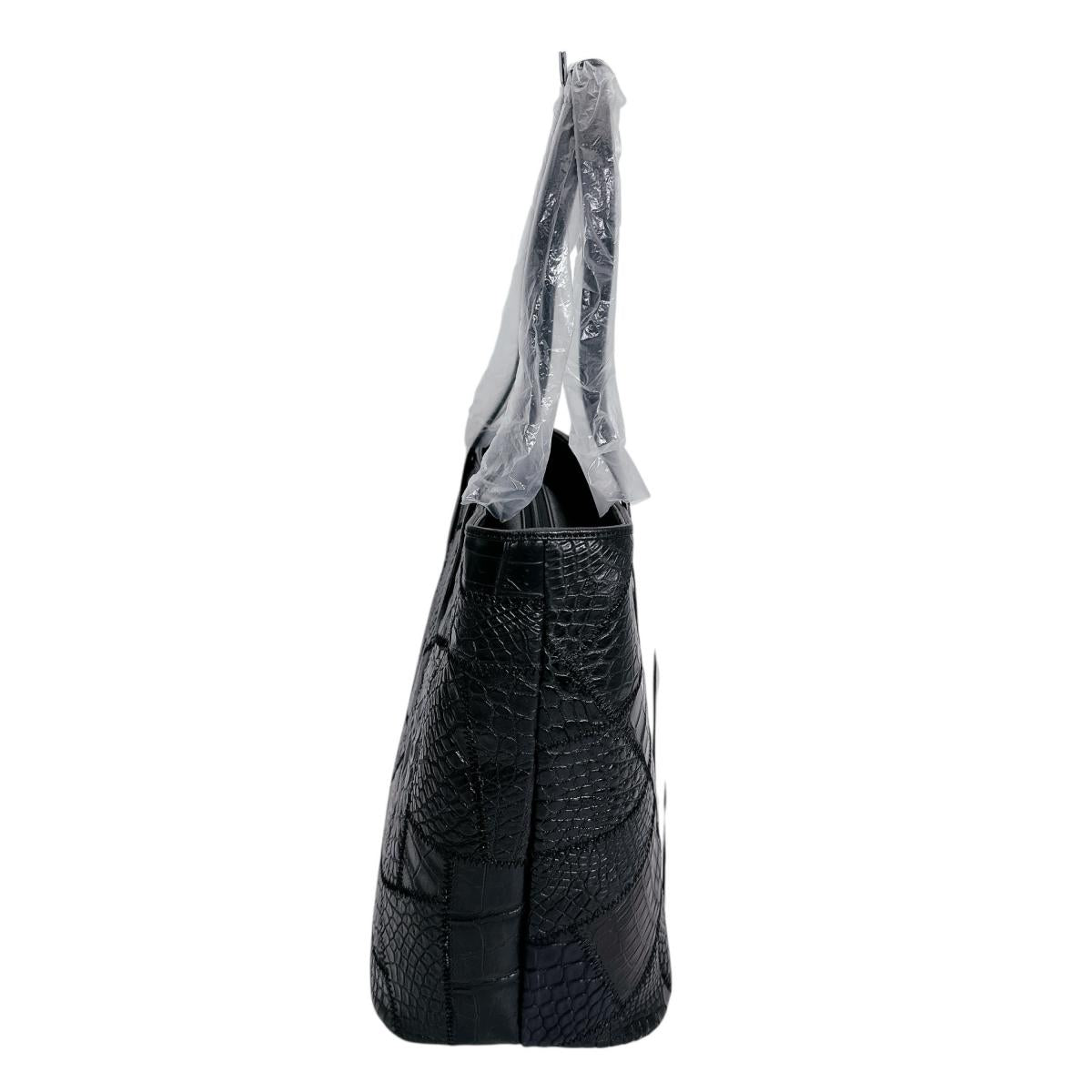 クロコダイル CROCODILE トートバッグ
トートバッグ 天ファスナー パッチワーク クロコダイル LB-7001BLACKM ブラック 【SS】