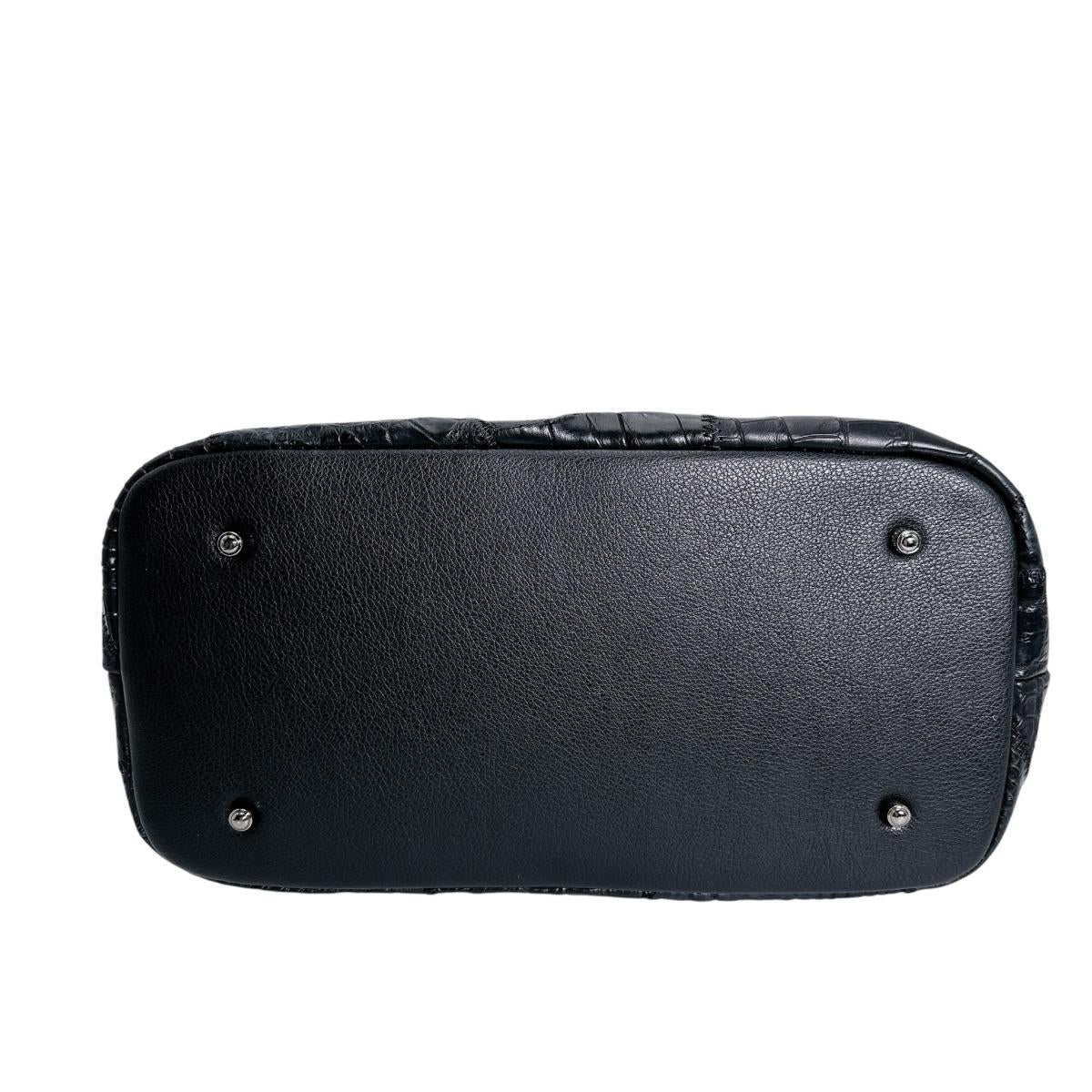 クロコダイル CROCODILE トートバッグ
トートバッグ 天ファスナー パッチワーク クロコダイル LB-7001BLACKM ブラック 【SS】