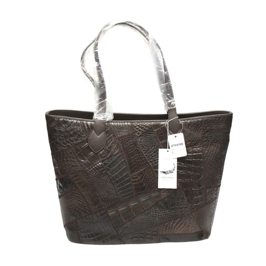 クロコダイル CROCODILE トートバッグ
 トートバッグ ニコチン 天ファスナ クロコダイル LB-7001 ブラウン 【SS】