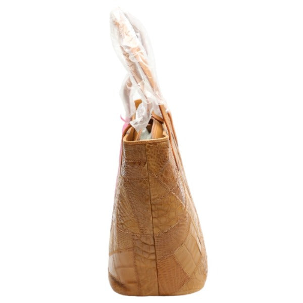 CROCODILE Shoulder Bag
Tote bag with zipper, patchwork, crocodile LB-7001 Cognac COGNAM