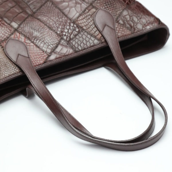 クロコダイル CROCODILE トートバッグ
トートバッグ パッチワーク 天ファスナー クロコダイル LB-7001 ワインレッド 【SS】
【中古】