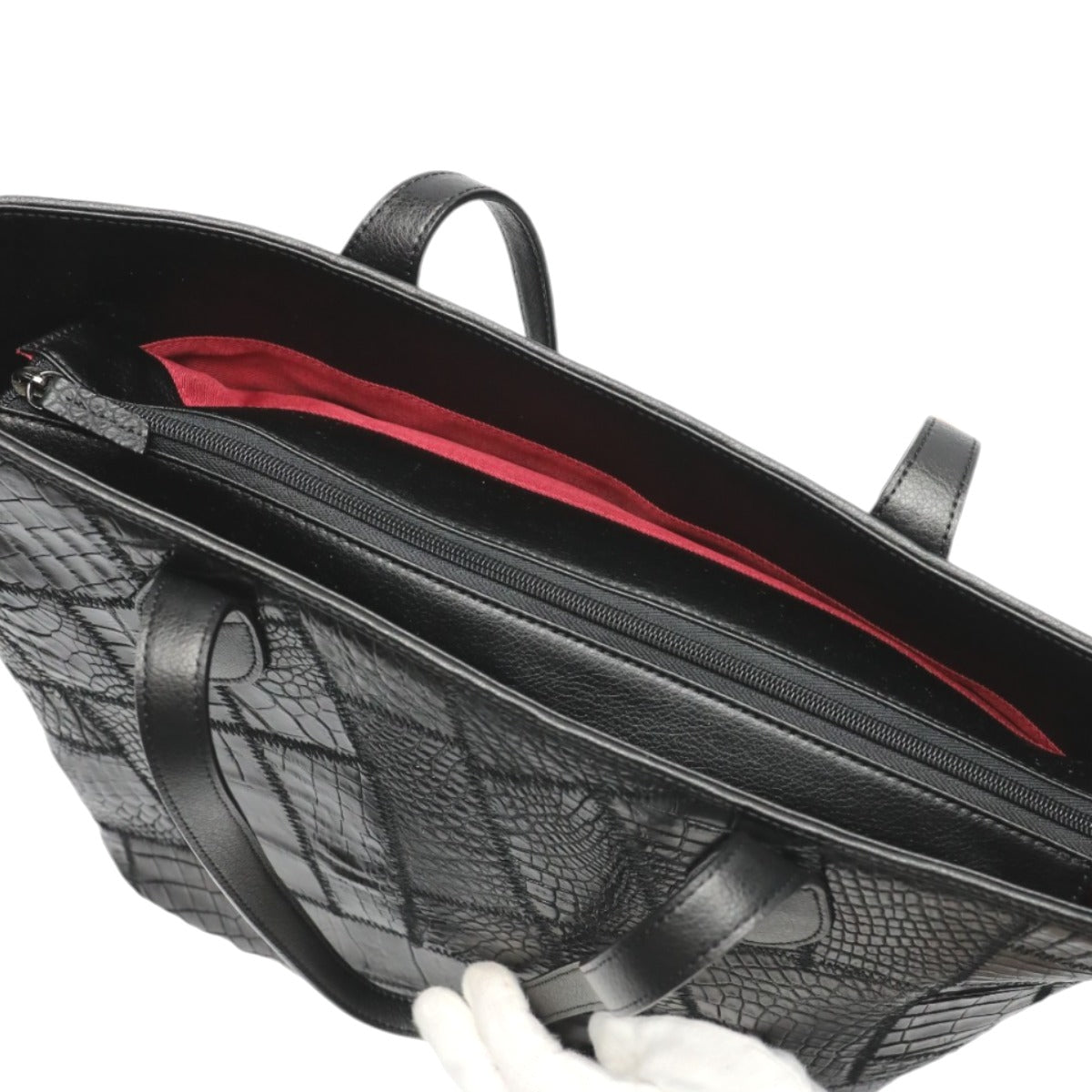 クロコダイル CROCODILE トートバッグ
天ファスナー パッチワーク 軽量 クロコダイル LB-7001BLACKM ブラック 【SS】
【中古】
