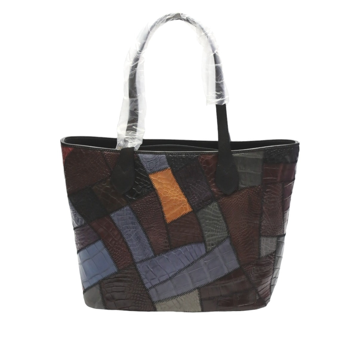 Crocodile CROCODILE Tote Bag
Tote bag, patchwork, zipper top, crocodile, LB-7001, multicolor