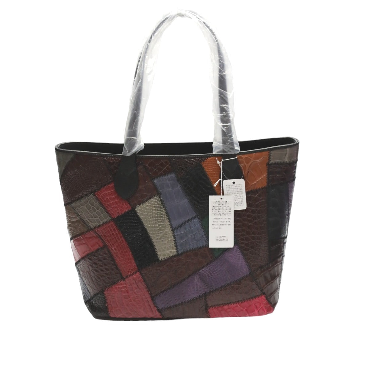 Crocodile CROCODILE Tote Bag
Tote bag, patchwork, zipper top, crocodile, LB-7001, multicolor