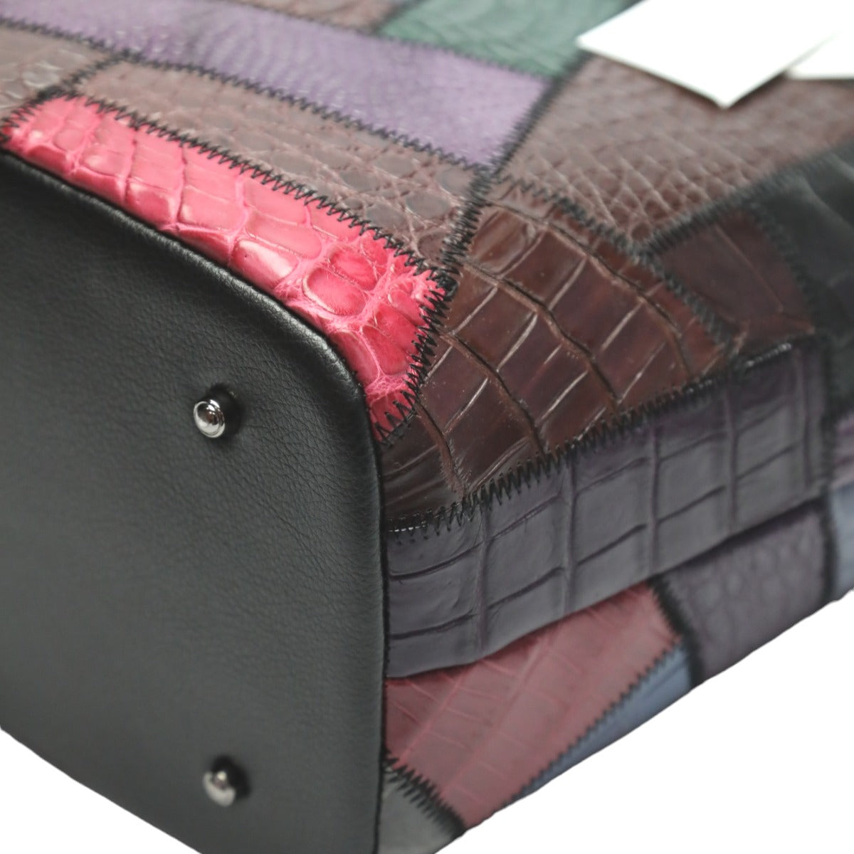 Crocodile CROCODILE Tote Bag
Tote bag, patchwork, zipper top, crocodile, LB-7001, multicolor