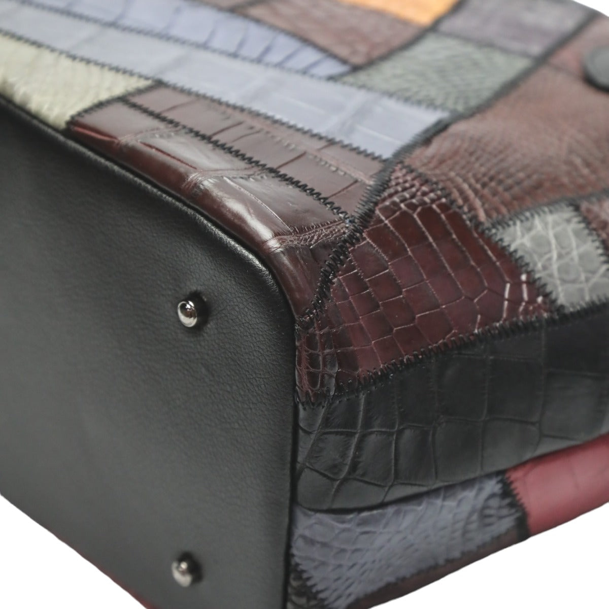 Crocodile CROCODILE Tote Bag
Tote bag, patchwork, zipper top, crocodile, LB-7001, multicolor