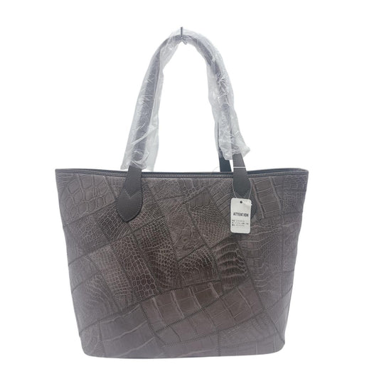 クロコダイル CROCODILE トートバッグ
 天ファスナー パッチワーク 軽量 クロコダイル LB-7001 マットグレー  【SS】