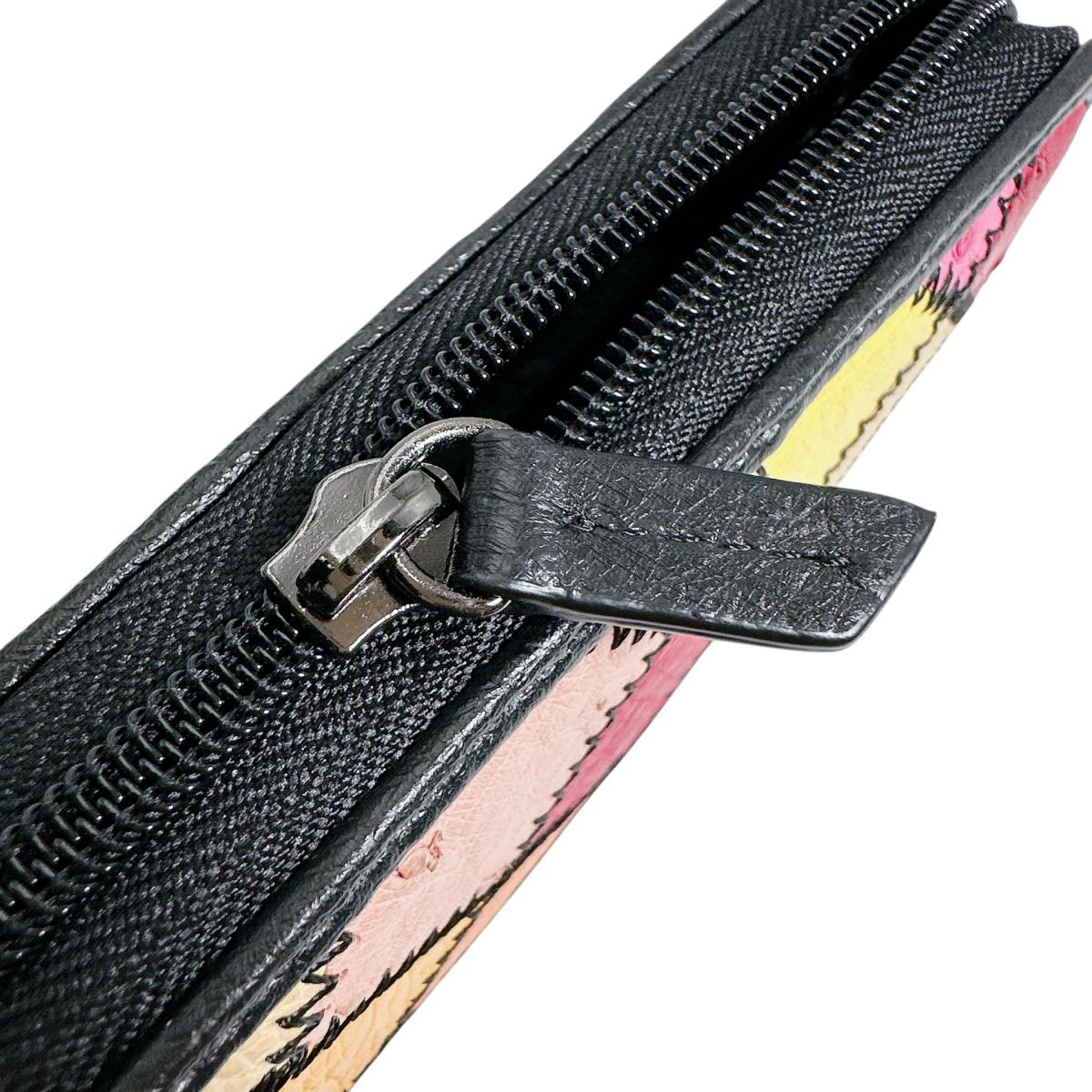 オーストリッチ ostrich 長財布
ラウンドファスナー 黒ステッチ パッチワーク オーストリッチ LB-5055 マルチカラー 【H】