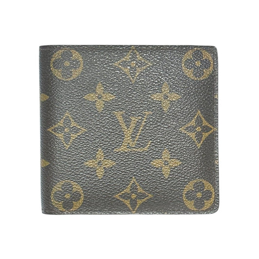 ルイヴィトン LOUIS VUITTON 二つ折り財布
 財布 モノグラム ポルトフォイユ・マルコ モノグラムキャンバス M61675 ブラウン LV
 【SS】
 【中古】