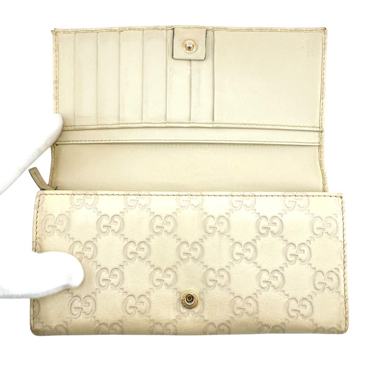 グッチ GUCCI 長財布
二つ折り長財布 グッチシマ GG レザー 204836 アイボリー 【SS】
【中古】