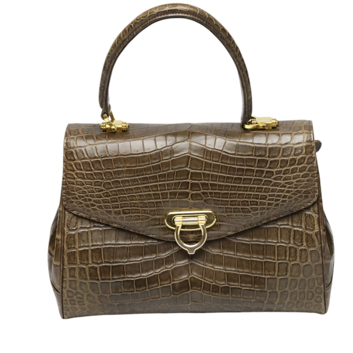 クロコダイル CROCODILE トートバッグ
ハンドバッグ クロコ マット クロコダイル ブラウン 【H】
【中古】