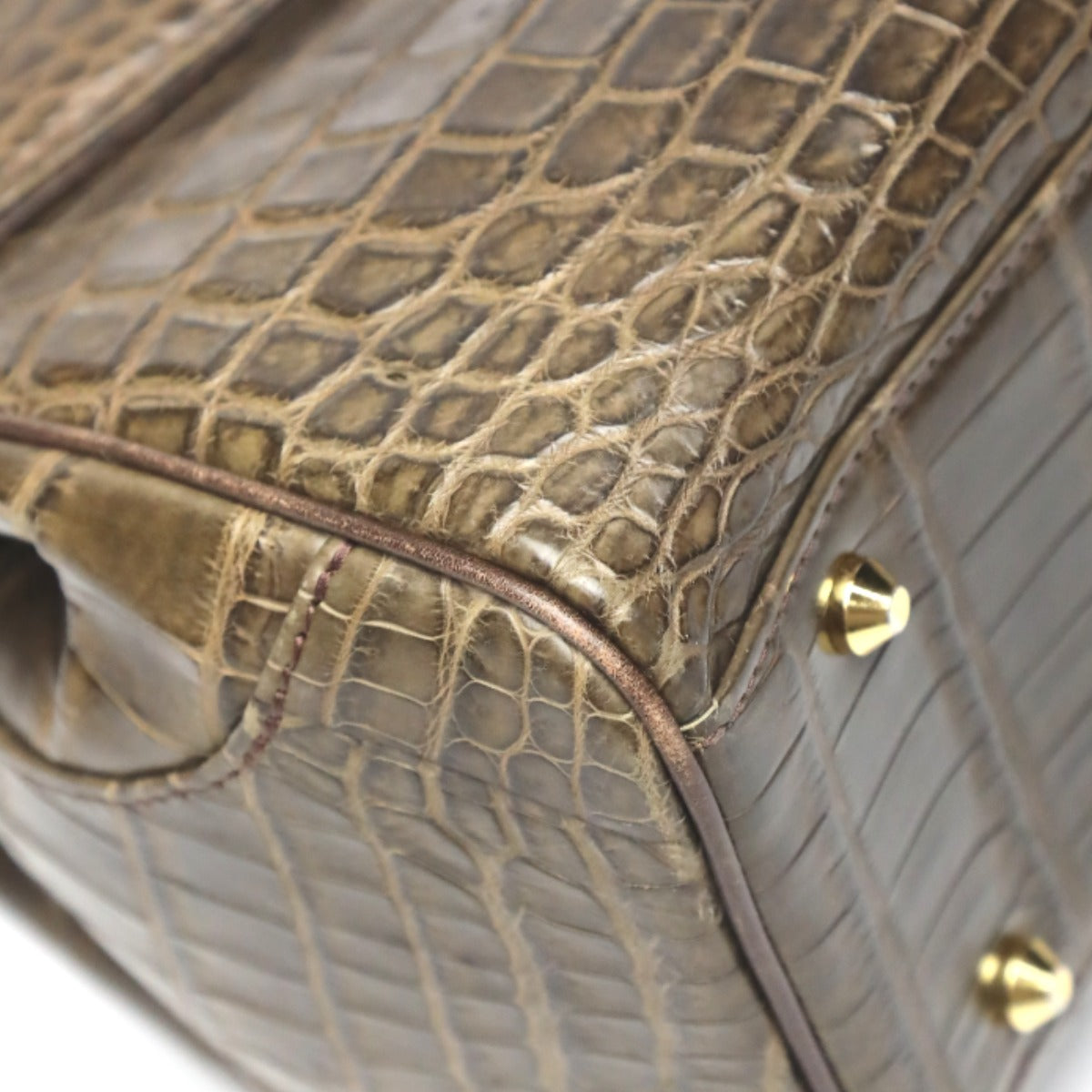 クロコダイル CROCODILE トートバッグ
ハンドバッグ クロコ マット クロコダイル ブラウン 【H】
【中古】