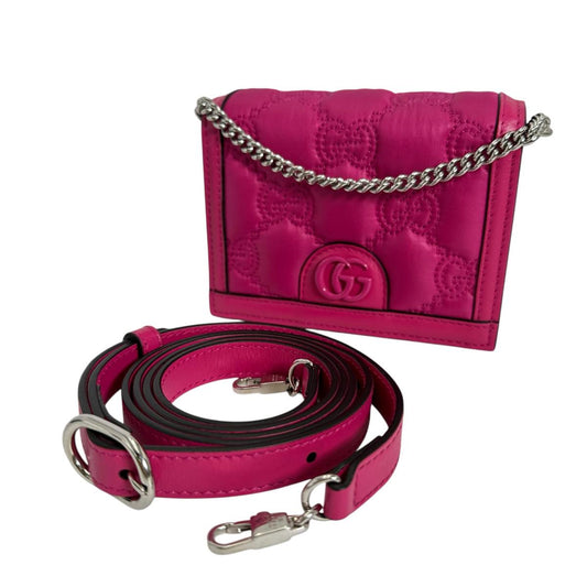 グッチ GUCCI ハンドバッグ
 ハンドバック 2WAYバッグ GGミニマトラッセ ナイロン ピンク 【SS】
 【中古】