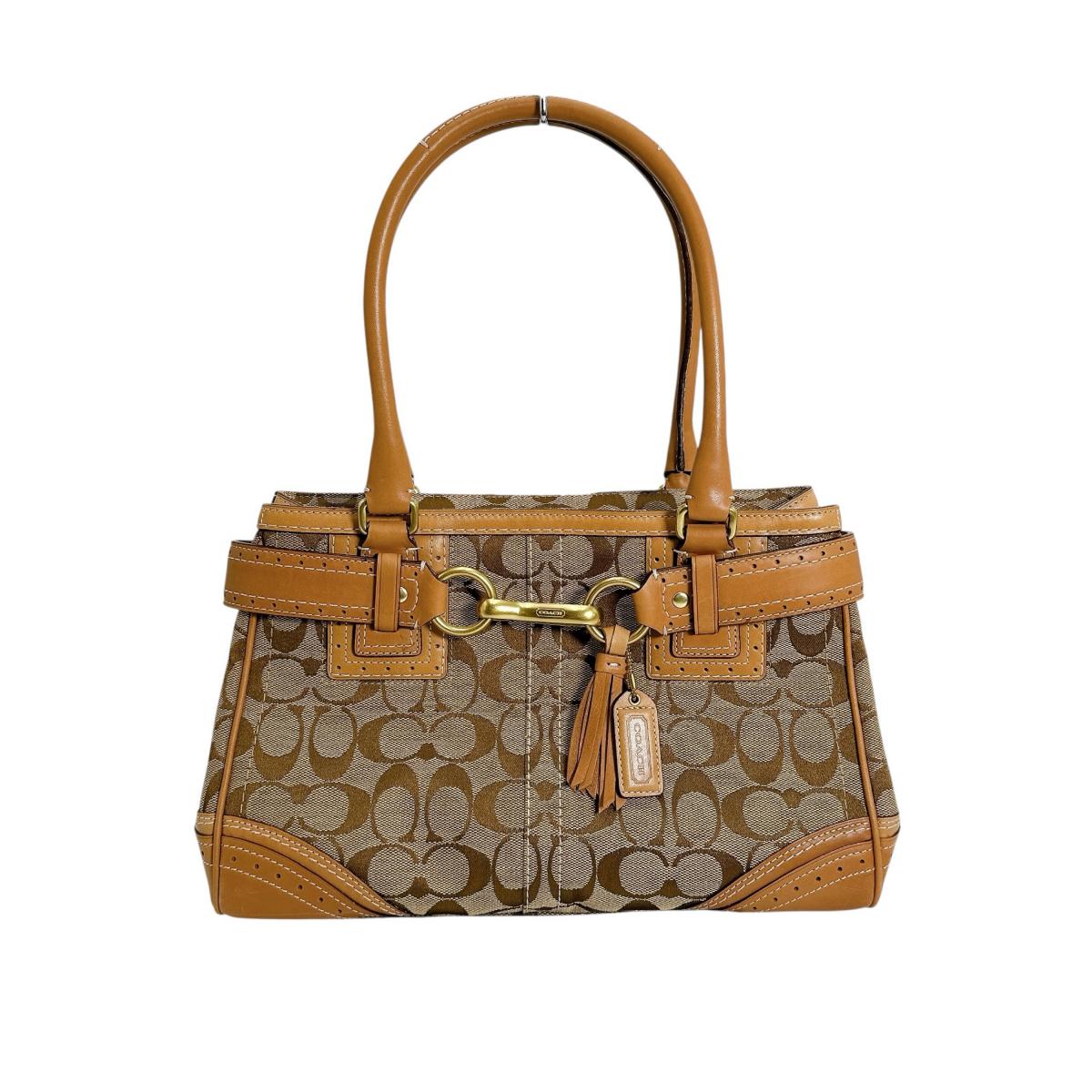 コーチ COACH ハンドバッグ
トートバッグ キャメル シグネクチャー キャンバス 10507 ブラウン 【SS】
【中古】
