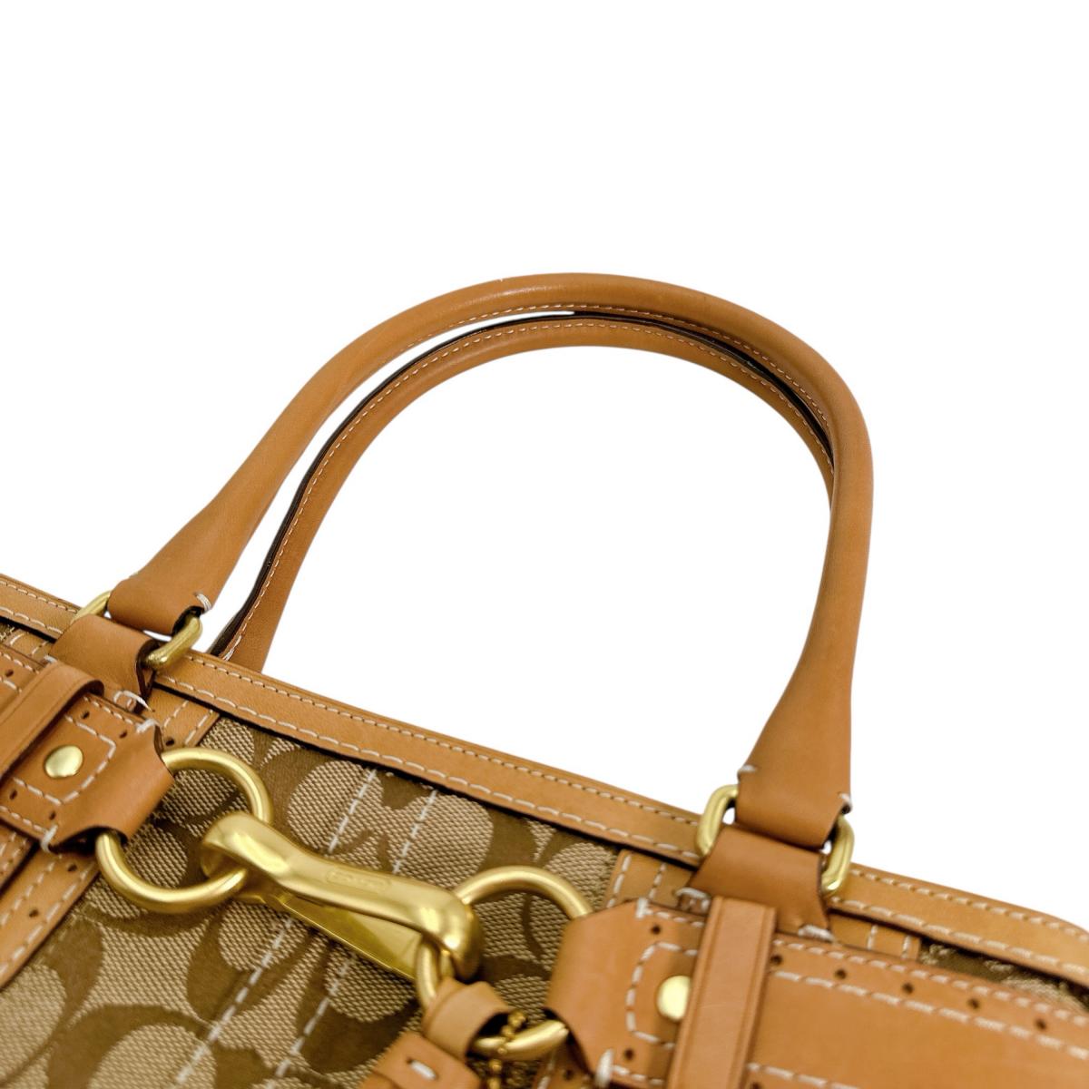 コーチ COACH ハンドバッグ
トートバッグ キャメル シグネクチャー キャンバス 10507 ブラウン 【SS】
【中古】