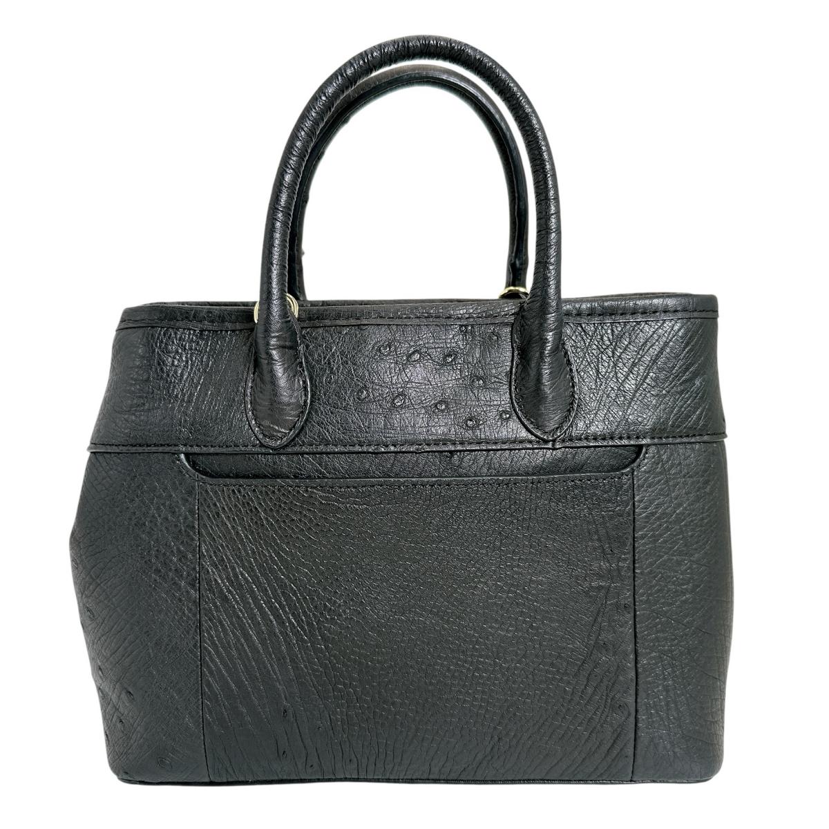 オーストリッチ ostrich ハンドバッグ
ショルダーバッグ クイルマーク 2WAYバッグ オーストリッチ ブラック 【SS】
【中古】