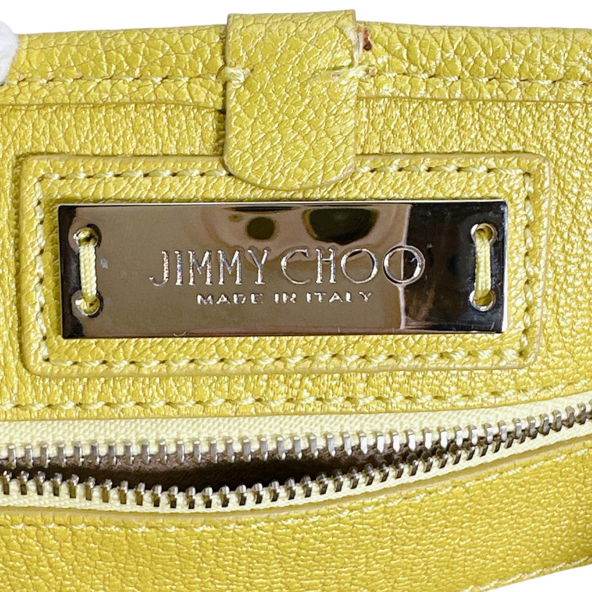 ジミーチュウ JIMMY CHOO ハンドバッグ
トートバッグ スタッズ スター レザー イエロー 【SS】
【中古】