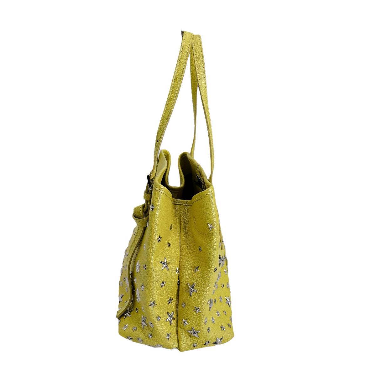 ジミーチュウ JIMMY CHOO ハンドバッグ
トートバッグ スタッズ スター レザー イエロー 【SS】
【中古】