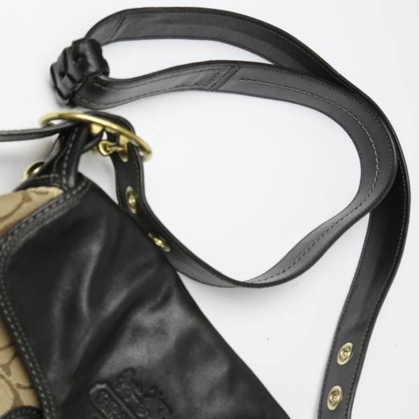 コーチ COACH ショルダーバッグ
斜めかけ シグネチャー レザー 11436 ブラック×ベージュ 【SS】
【中古】