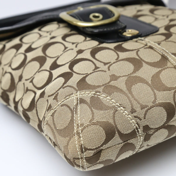 コーチ COACH ショルダーバッグ
斜めかけ シグネチャー レザー 11436 ブラック×ベージュ 【SS】
【中古】