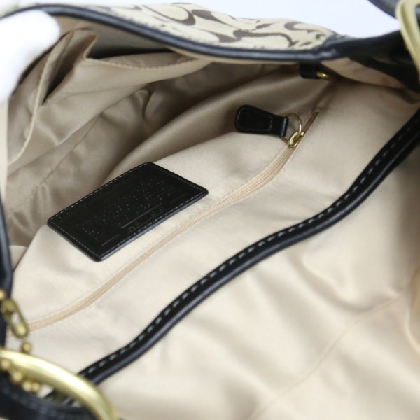 コーチ COACH ショルダーバッグ
斜めかけ シグネチャー レザー 11436 ブラック×ベージュ 【SS】
【中古】