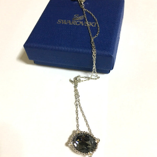 スワロフスキー SWAROVSKI ネックレス
黒 ラインストーン シルバー 箱付 スチール 【SS】
【中古】