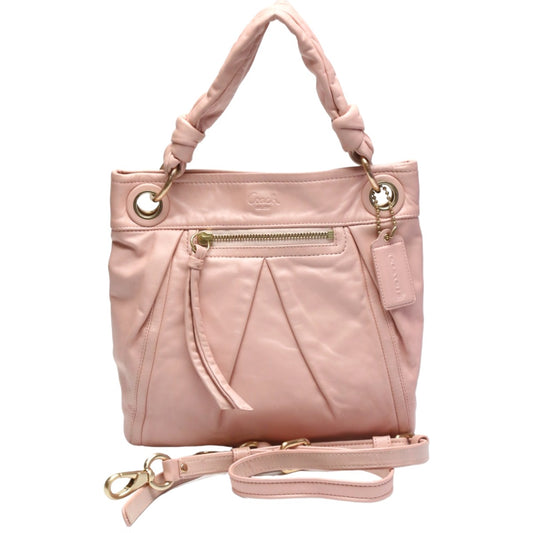 コーチ COACH ハンドバッグ
 2way カーフ  バックパーカー レザー レザー 13416 ピンク 【SS】
 【中古】