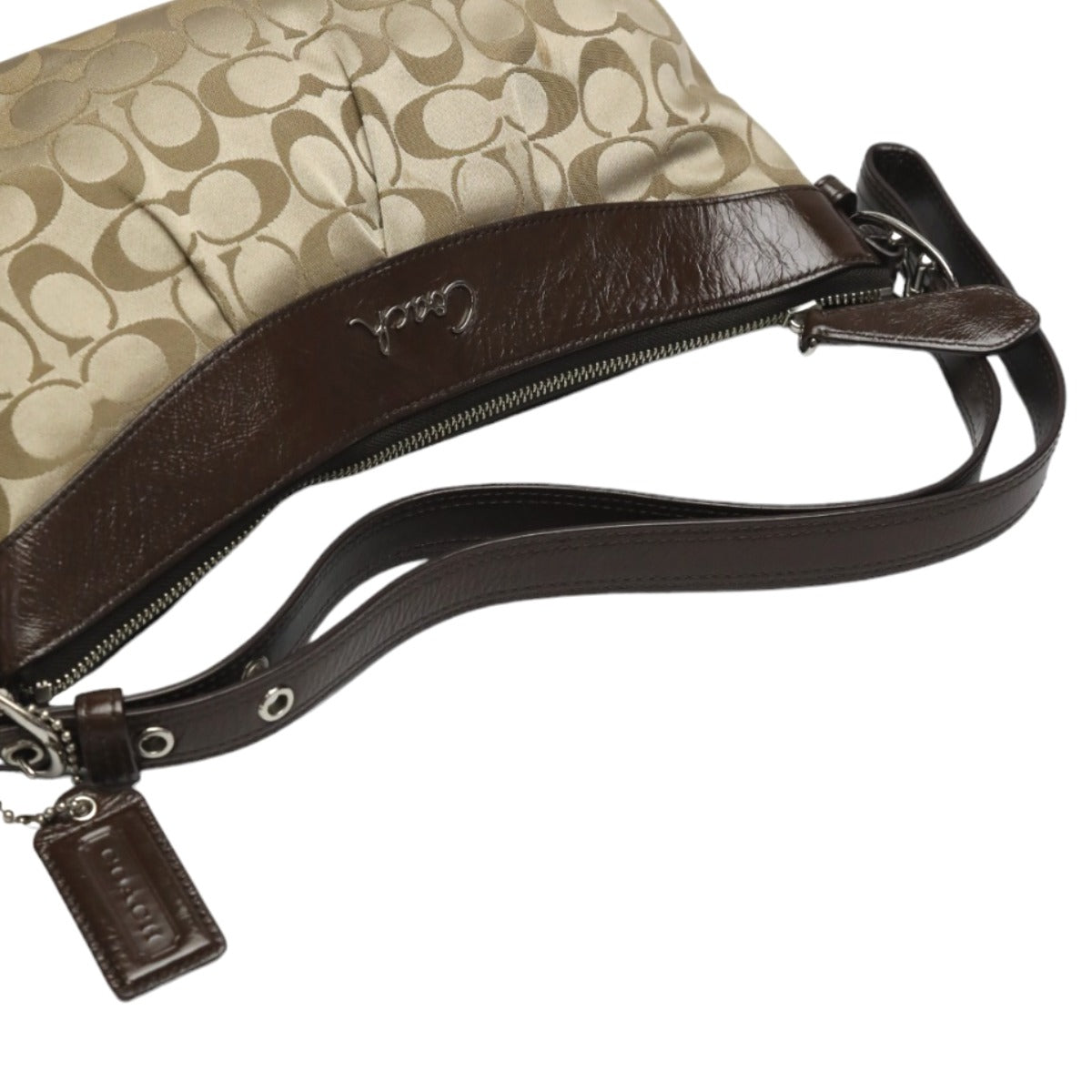 コーチ COACH ショルダーバッグ
シグネチャー ポピー レザー F15511 ブラウン 【SS】
【中古】