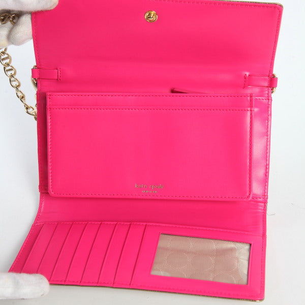 ケイトスペード Kate Spade 長財布
チェーンウォレット 3つ折り長財布 ミニバッグ ゴールド×ピンク 【SS】
【中古】