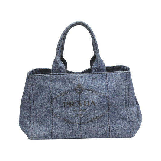 プラダ PRADA トートバッグ
 トートバッグ カナパトート デニム 1BG439 ブルー 【SS】
 【中古】