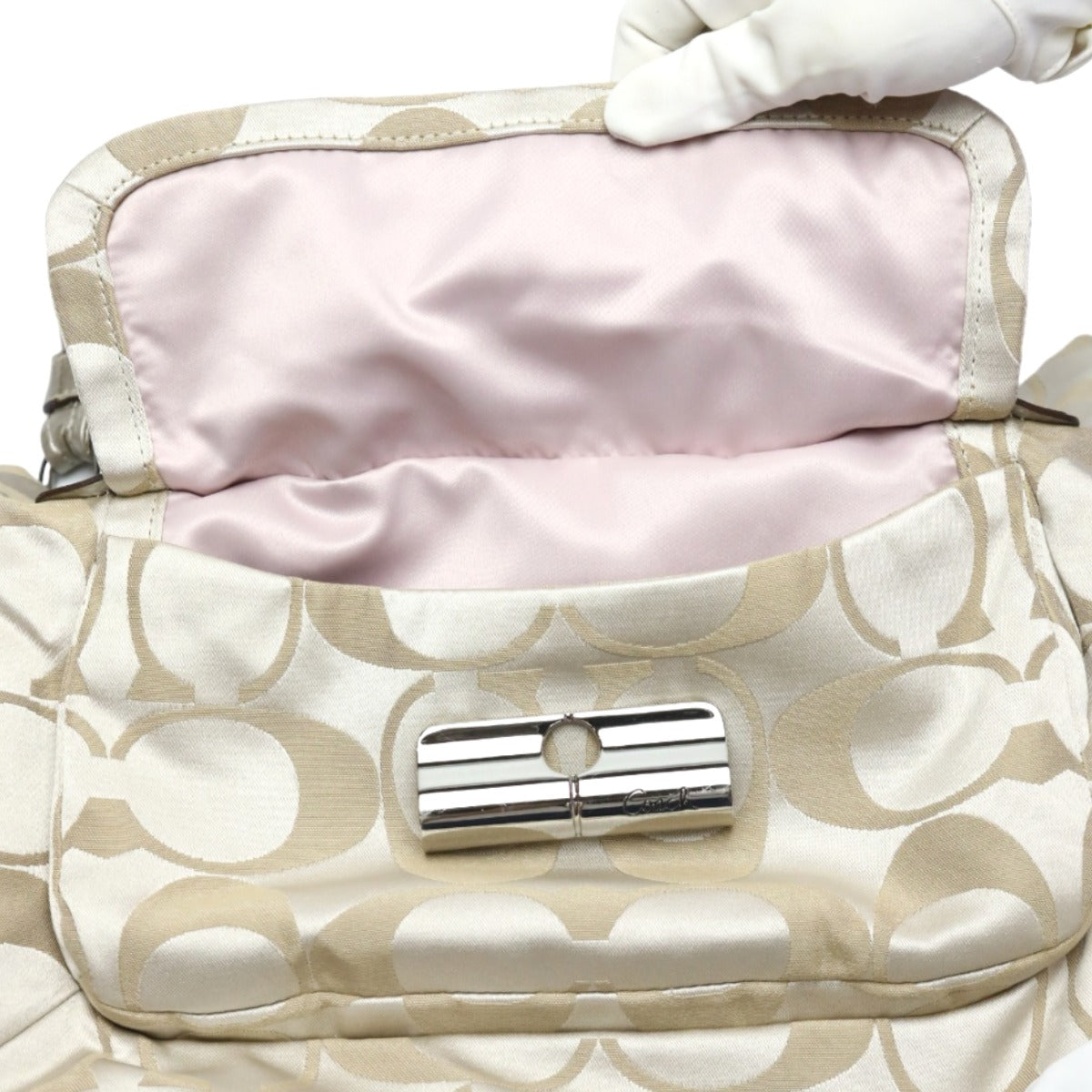 コーチ COACH トートバッグ
ハンドバッグ クリスティングシグネチャー 肩掛け レザー 16778 ベージュ 【SS】
【中古】
