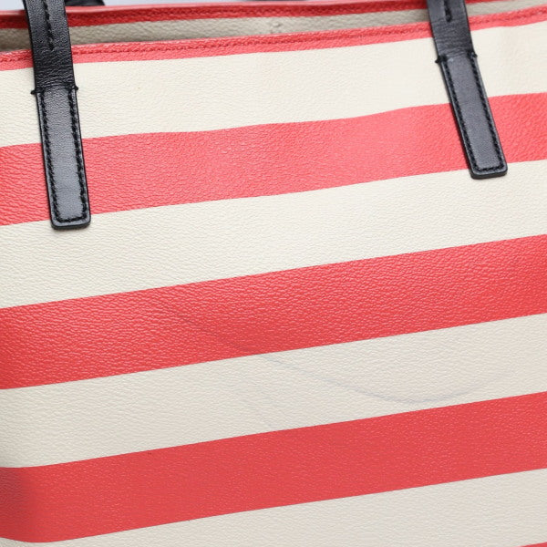ケイトスペード Kate Spade トートバッグ
ボーダー マリン PVC レッド×ベージュ 【SS】
【中古】