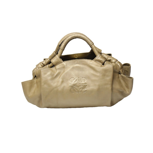 ロエベ LOEWE ハンドバッグ
 ナッパアイレ レザー 軽量 レザー ゴールド 【SS】
 【中古】