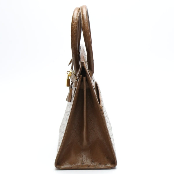 オーストリッチ ostrich ハンドバッグ
フルポイント クロシェット付き カデナ オーストリッチ ブラウン 【SS】
【中古】