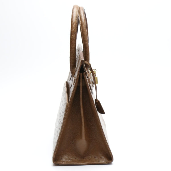 オーストリッチ ostrich ハンドバッグ
フルポイント クロシェット付き カデナ オーストリッチ ブラウン 【SS】
【中古】