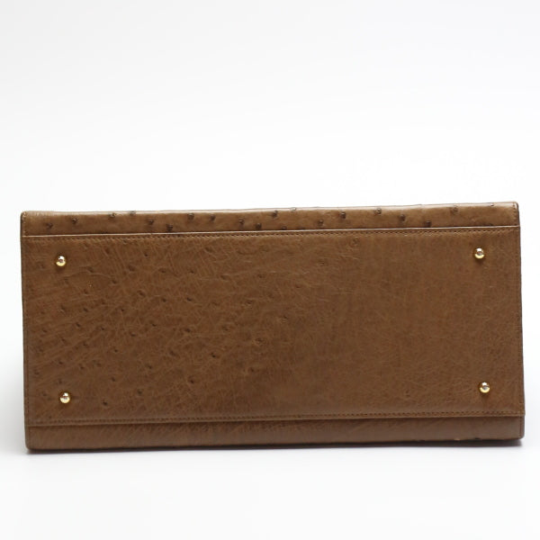 オーストリッチ ostrich ハンドバッグ
フルポイント クロシェット付き カデナ オーストリッチ ブラウン 【SS】
【中古】