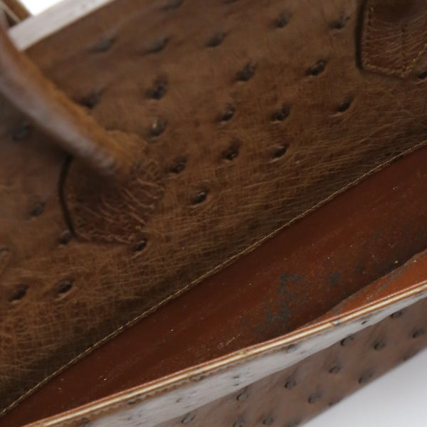 オーストリッチ ostrich ハンドバッグ
フルポイント クロシェット付き カデナ オーストリッチ ブラウン 【SS】
【中古】