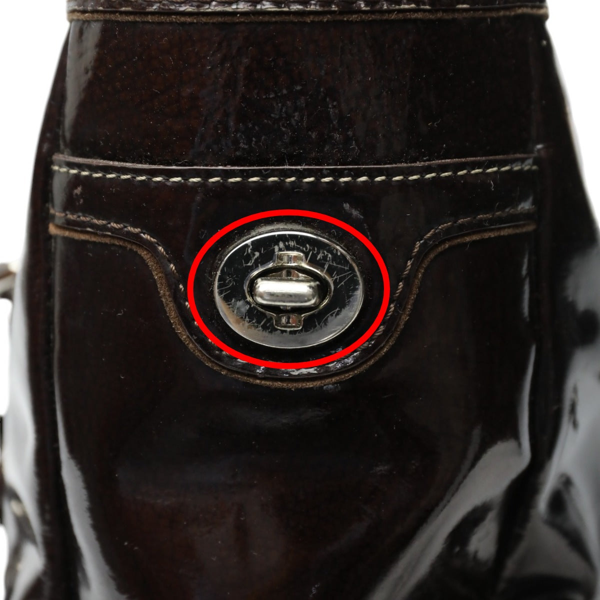 コーチ COACH トートバッグ
ギャラリー パテントレザー 10380 ダークブラウン 【SS】
【中古】