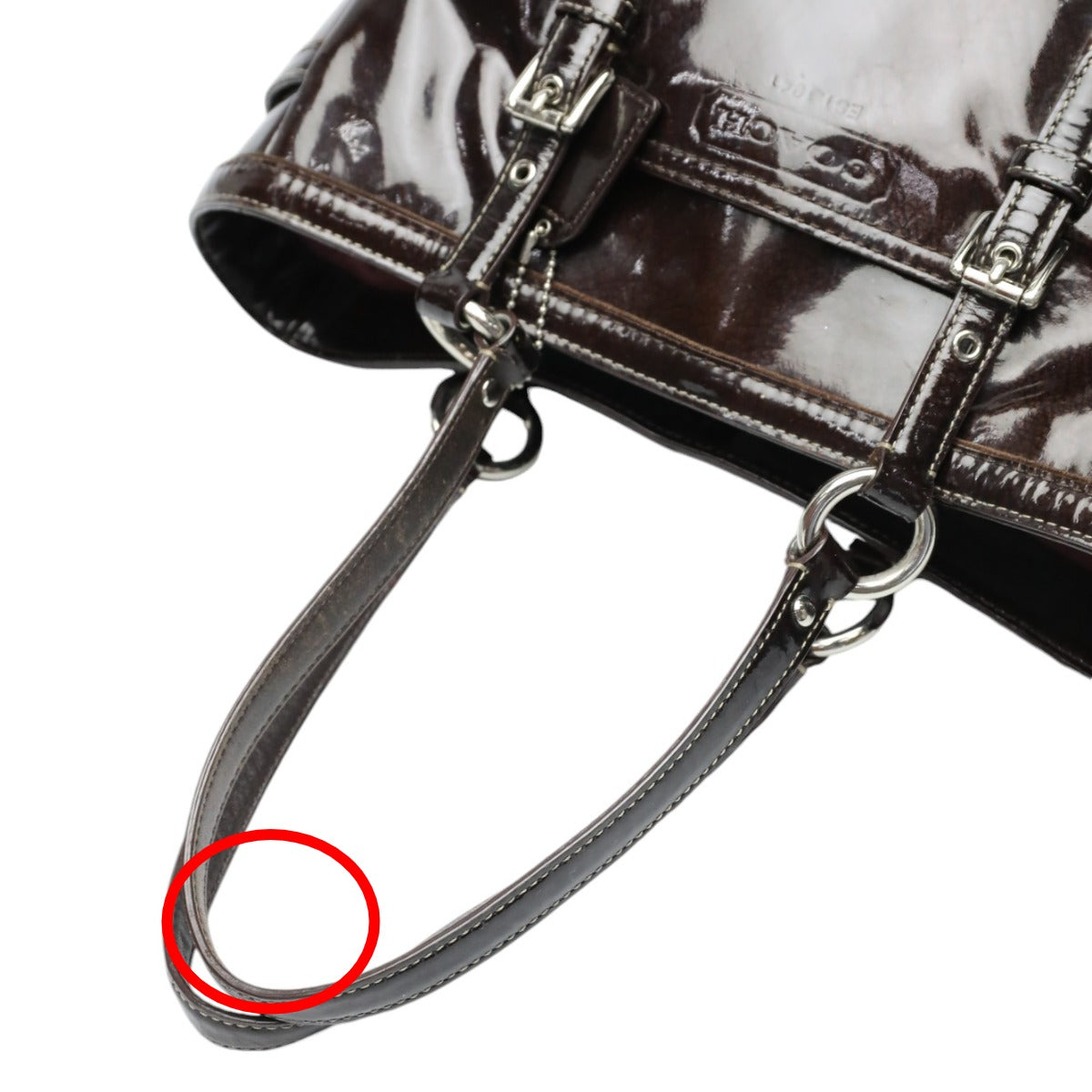 コーチ COACH トートバッグ
ギャラリー パテントレザー 10380 ダークブラウン 【SS】
【中古】