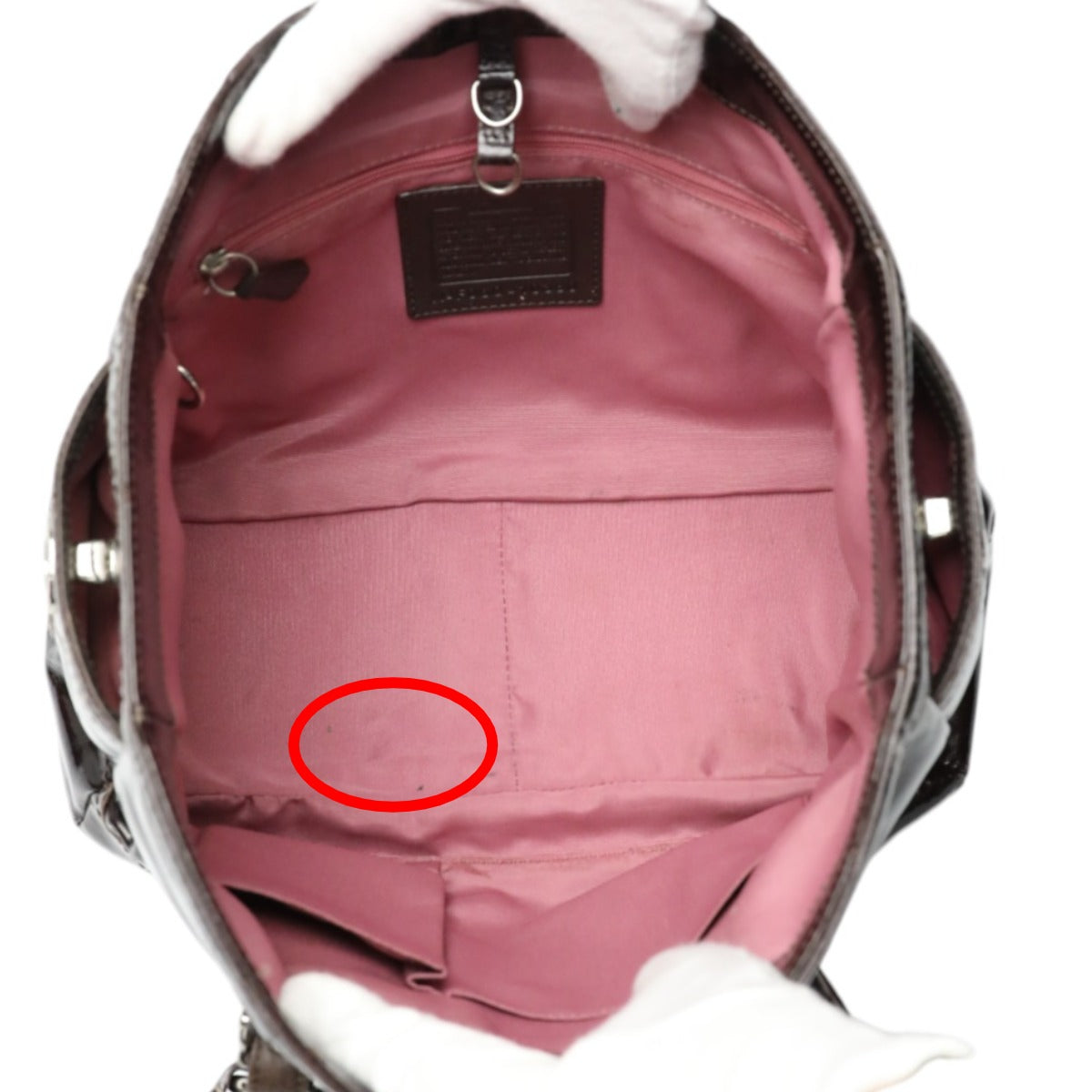 コーチ COACH トートバッグ
ギャラリー パテントレザー 10380 ダークブラウン 【SS】
【中古】