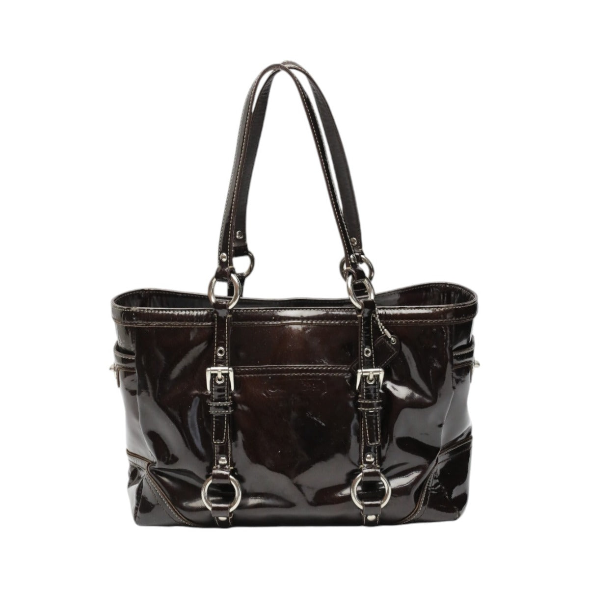 コーチ COACH トートバッグ
ギャラリー パテントレザー 10380 ダークブラウン 【SS】
【中古】