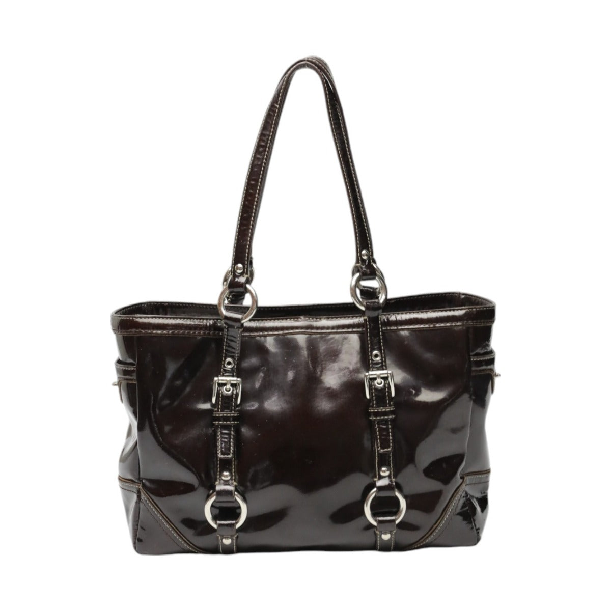 コーチ COACH トートバッグ
ギャラリー パテントレザー 10380 ダークブラウン 【SS】
【中古】