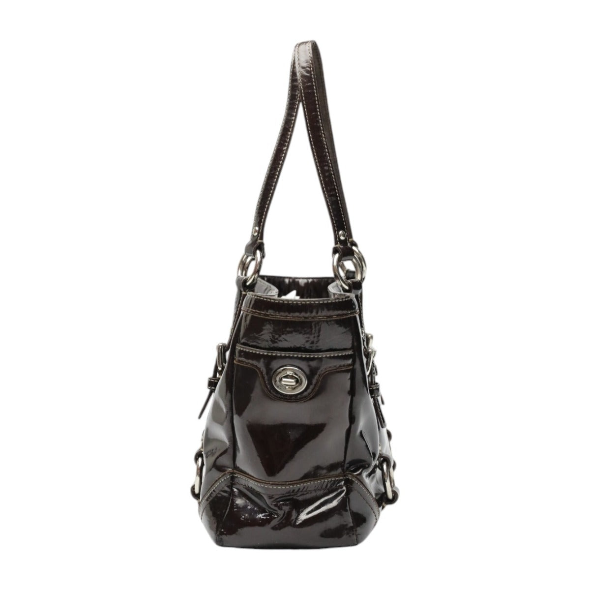 コーチ COACH トートバッグ
ギャラリー パテントレザー 10380 ダークブラウン 【SS】
【中古】