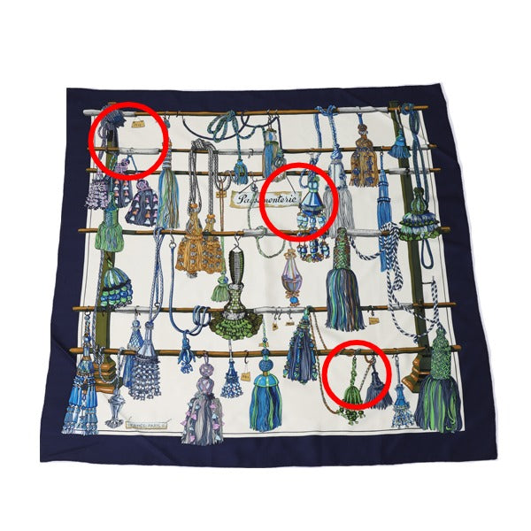 エルメス HERMES スカーフ
Pasementerie カレ90 シルク カレ90 青 【SS】
【中古】