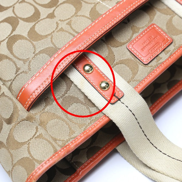 コーチ COACH トートバッグ
シグネチャー キャンバス 肩掛け レザー 8679 オレンジ 【SS】
【中古】