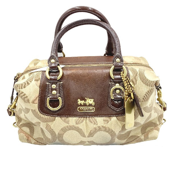 コーチ COACH ショルダーバッグ
マディソンオプアートサブリナ キャンバス ミニボストン 布 12947 ベージュ×ピンク 【SS】
【中古】