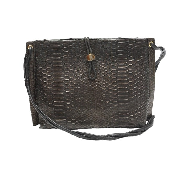 パイソン Python ショルダーバッグ
ブラウン ゴールド 【SS】
【中古】