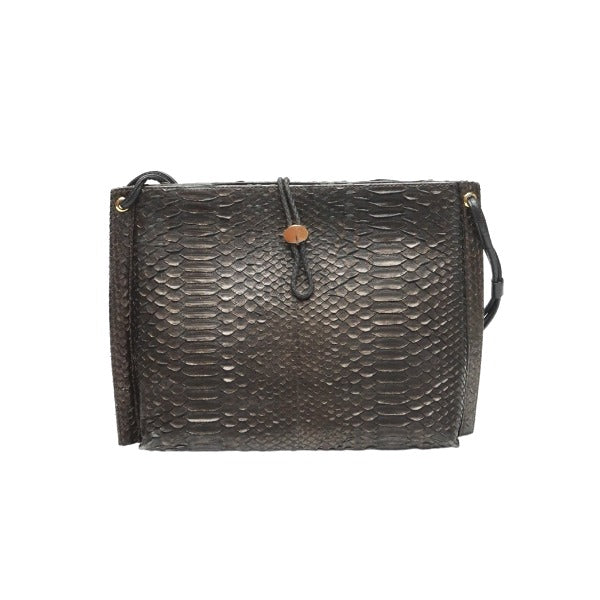 パイソン Python ショルダーバッグ
ブラウン ゴールド 【SS】
【中古】