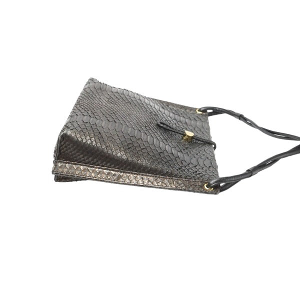 パイソン Python ショルダーバッグ
ブラウン ゴールド 【SS】
【中古】