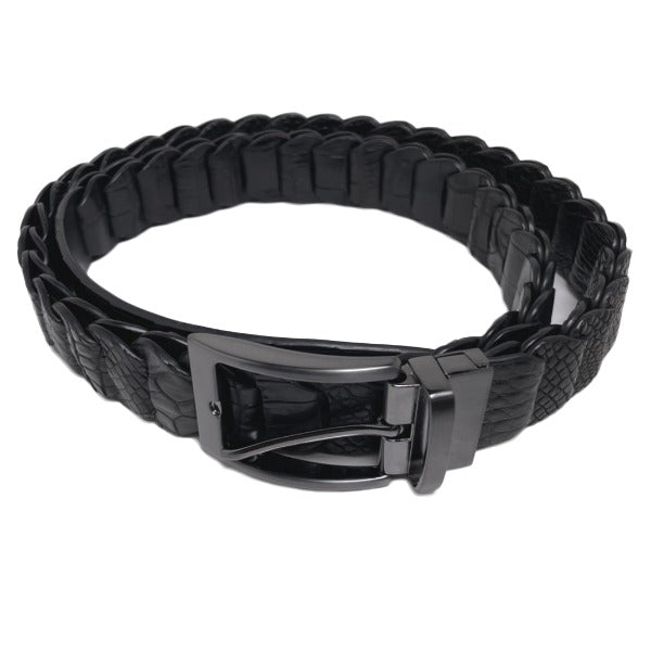 クロコダイル CROCODILE ベルト
ピンタイプバックル 編み込み長さ調整可能 ニッケル 35mm クロコダイル LJ-BG メタリック 【H】